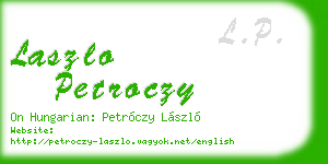 laszlo petroczy business card